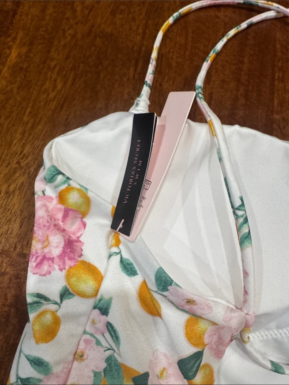 NWT Victoria's Secret Floral and Lemon Print One-Piece w/ Strappy Back Design - Picture 9 of 11